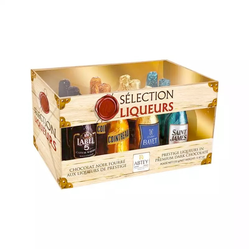 ABTEY Assortiment de Chocolats Noir Fourrés aux Liqueurs de Prestiges